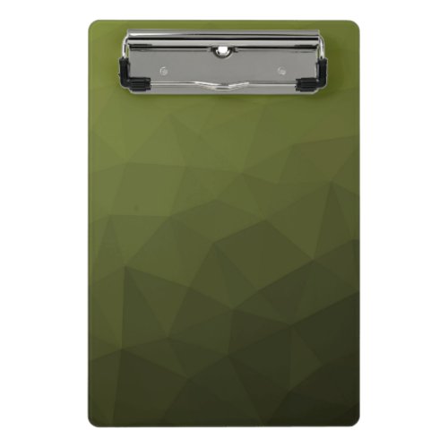 Army green olive gradient geometric mesh pattern mini clipboard