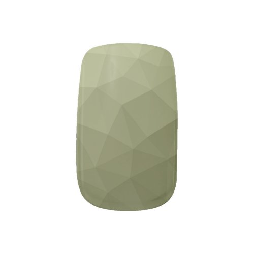 Army green olive gradient geometric mesh pattern minx nail art