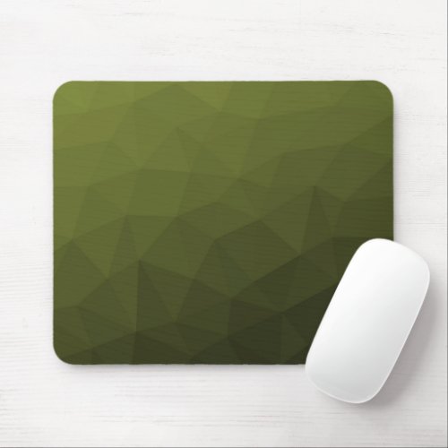 Army green olive gradient geometric mesh pattern mouse pad