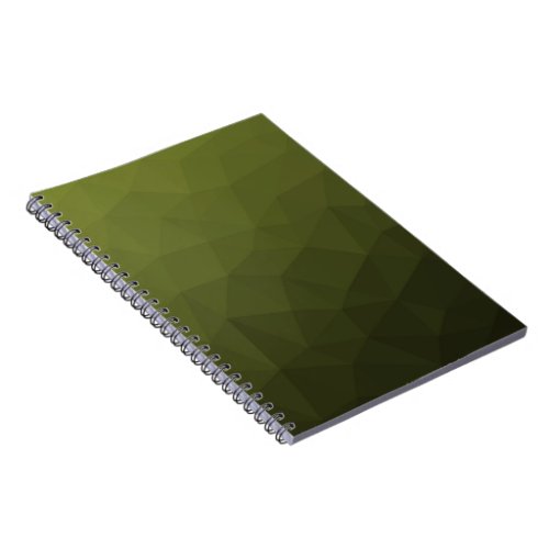 Army green olive gradient geometric mesh pattern notebook