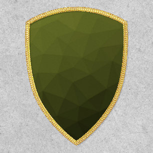 Army green olive gradient geometric mesh pattern patch