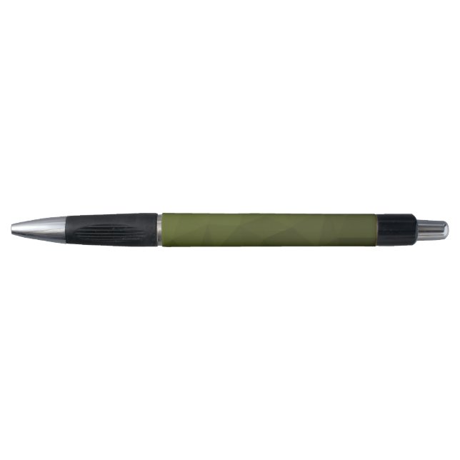 Army green olive gradient geometric mesh pattern pen (Front)