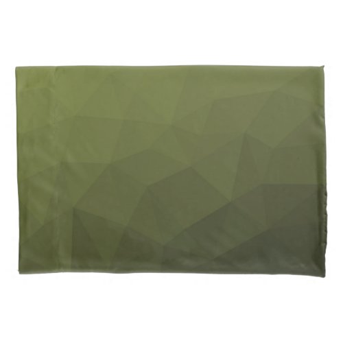 Army green olive gradient geometric mesh pattern pillow case