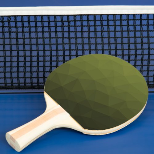 Army green olive gradient geometric mesh pattern ping pong paddle