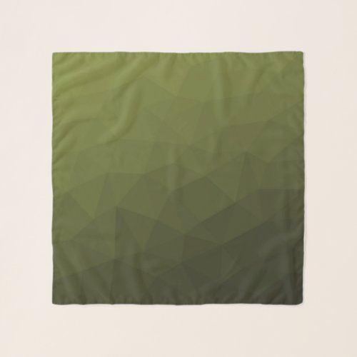Army green olive gradient geometric mesh pattern scarf