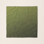 Army green olive gradient geometric mesh pattern scarf<br><div class="desc">Army green gradient geometric mesh pattern triangles ombre. Army green dark olive hue for soldier gear,  camo. It mimics natural military landscapes,  toughness,  endurance,  resilience. Earthy undertones connect to nature,  grounding. Symbolizes military legacy,  outdoor utility.</div>