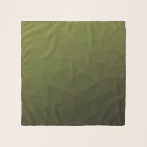 Army green olive gradient geometric mesh pattern scarf