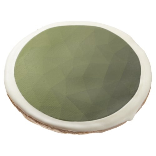 Army green olive gradient geometric mesh pattern sugar cookie