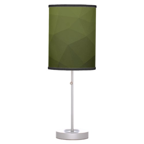 Army green olive gradient geometric mesh pattern table lamp