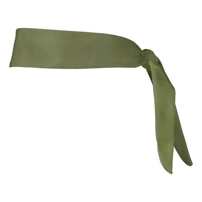 Army green olive gradient geometric mesh pattern tie headband (Rotate 90)