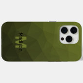 Army green ombre geometric mesh pattern Monogram Case-Mate iPhone Case (Back (Horizontal))
