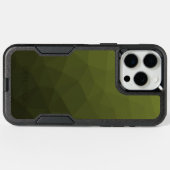 Army green ombre gradient geometric mesh pattern otterbox iPhone case (Back Horizontal)