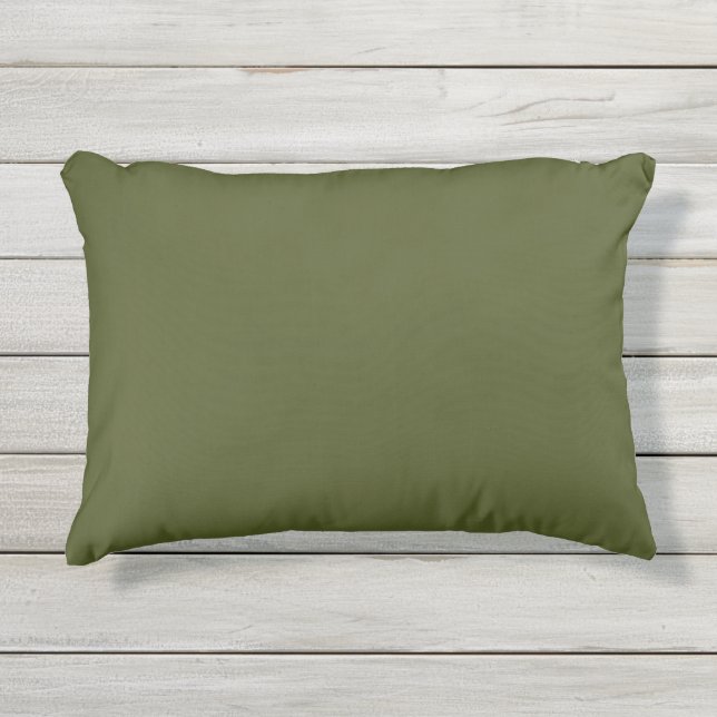 Army Green Outdoor Accent Pillow (Front)