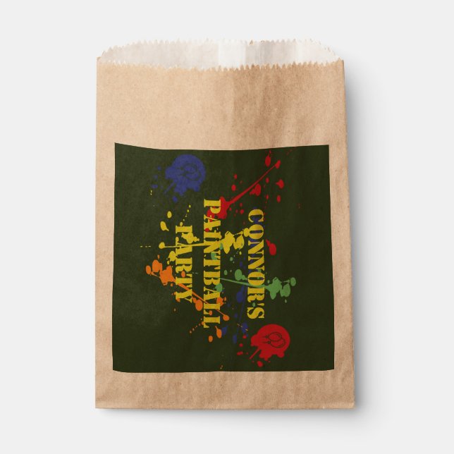 Army Green Paintball Party Favor Bag (Front)