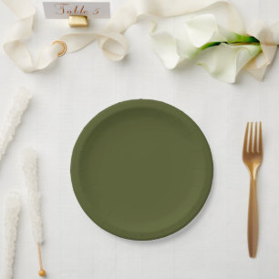 Army Green Paper Plates