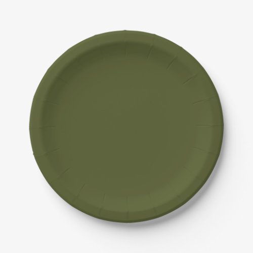 Army Green Paper Plates