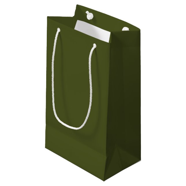 Army Green Small Gift Bag (Front Angled)