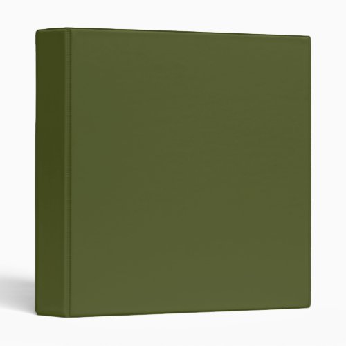 Army green solid color  3 ring binder