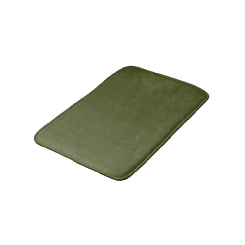 Army green solid color  bath mat