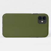 Army Green Solid Color Case-Mate iPhone Case (Back (Horizontal))