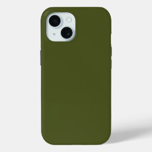 Army Green Solid Color iPhone 15 Case