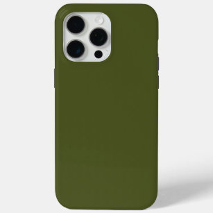 Army Green Solid Color iPhone 15 Pro Max Case