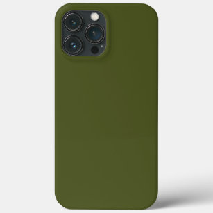 Army Green Solid Color iPhone 13 Pro Max Case