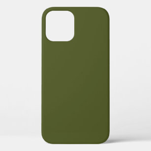 Army Green Solid Color iPhone 12 Case