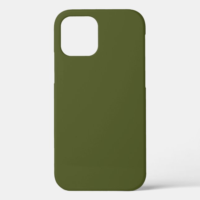 Army Green Solid Color Case-Mate iPhone Case (Back)