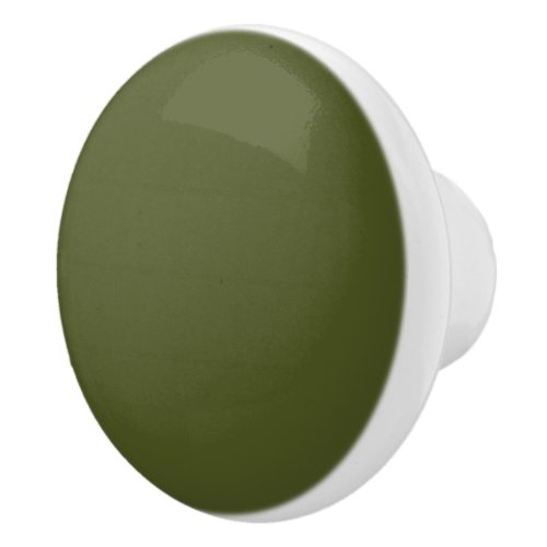 Army Green Solid Color Ceramic Knob