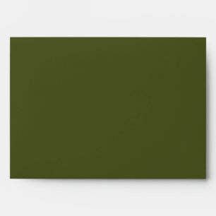 Army Green Solid Color Envelope