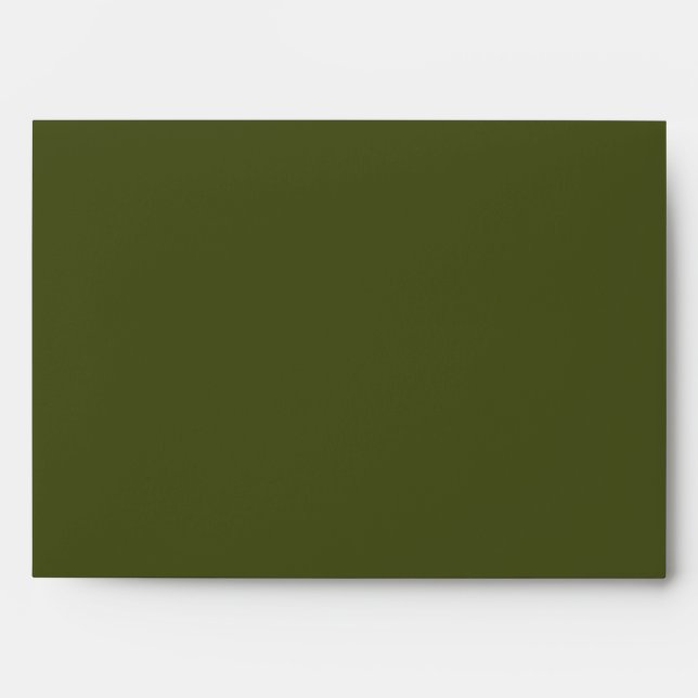 Army Green Solid Color Envelope (Front)