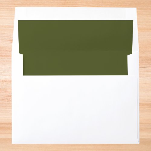 Army Green Solid Color  Envelope Liner
