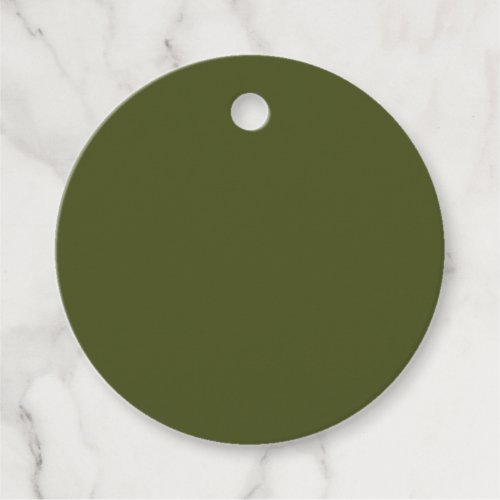 Army Green Solid Color Favor Tags