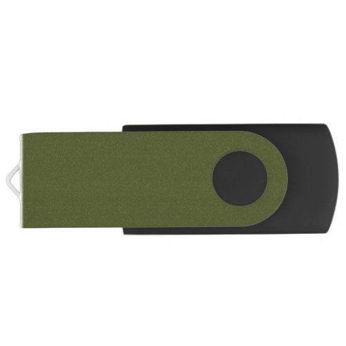 Army green solid color flash drive