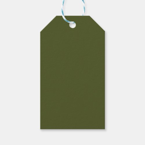 Army Green Solid Color Gift Tags