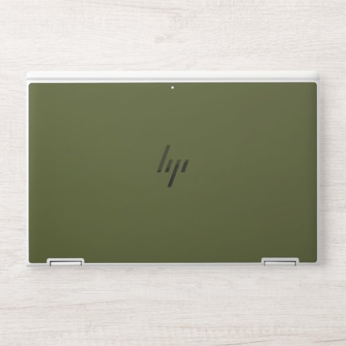 Army green solid color HP laptop skin