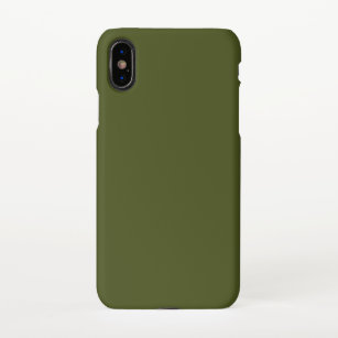 Army Green Solid Color iPhone XS Case