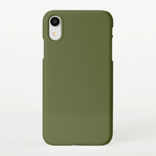 Army Green Solid Color iPhone XR Case