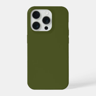 Army Green Solid Color iPhone 15 Pro Case