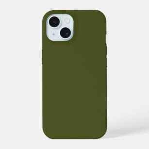 Army Green Solid Color iPhone 15 Case