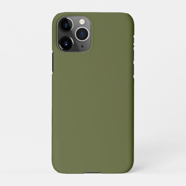 Army Green Solid Color iPhone Case (Back)
