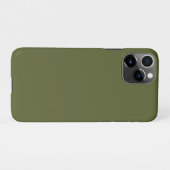 Army Green Solid Color iPhone Case (Back Horizontal)