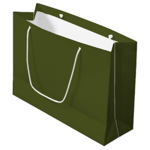 Army Green Solid Color Large Gift Bag