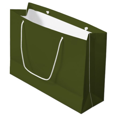 Army Green Solid Color Large Gift Bag