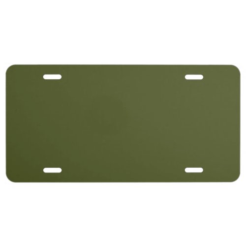 Army green solid color  license plate