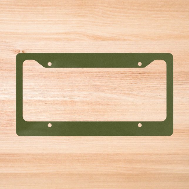 Army Green Solid Color License Plate Frame (Creator Uploaded)