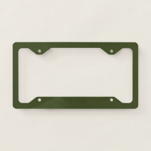 Army Green Solid Color License Plate Frame