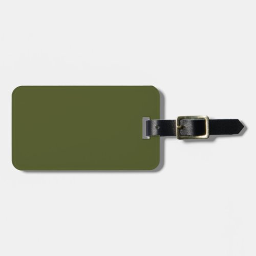 Army green solid color luggage tag