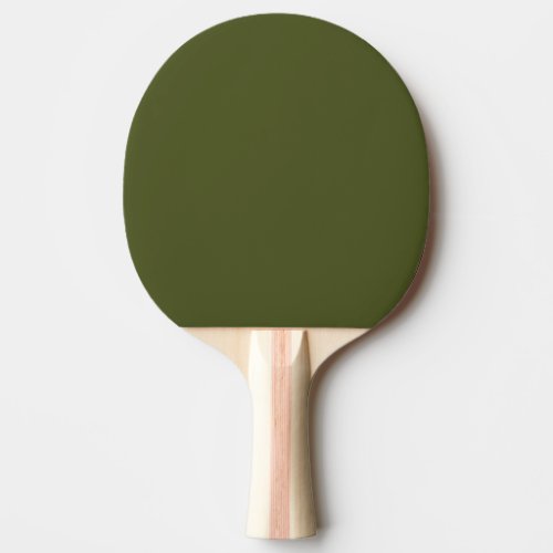 Army Green Solid Color Ping Pong Paddle